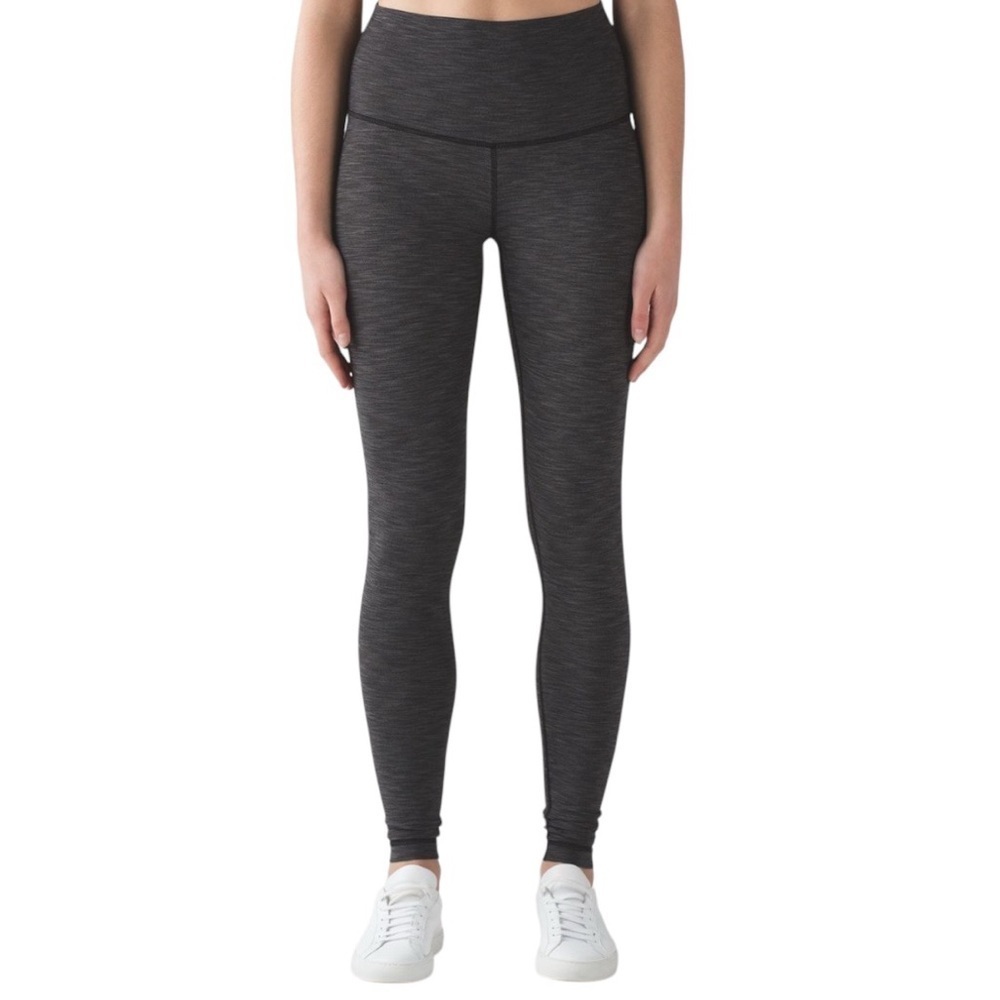 Lululemon Wunder Under High-Rise Tight Size 8 in Brushed Heathered Black 31”
